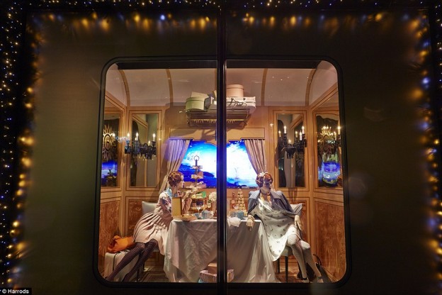 Harrods the luxury department store famed for its iconic Christmas window display