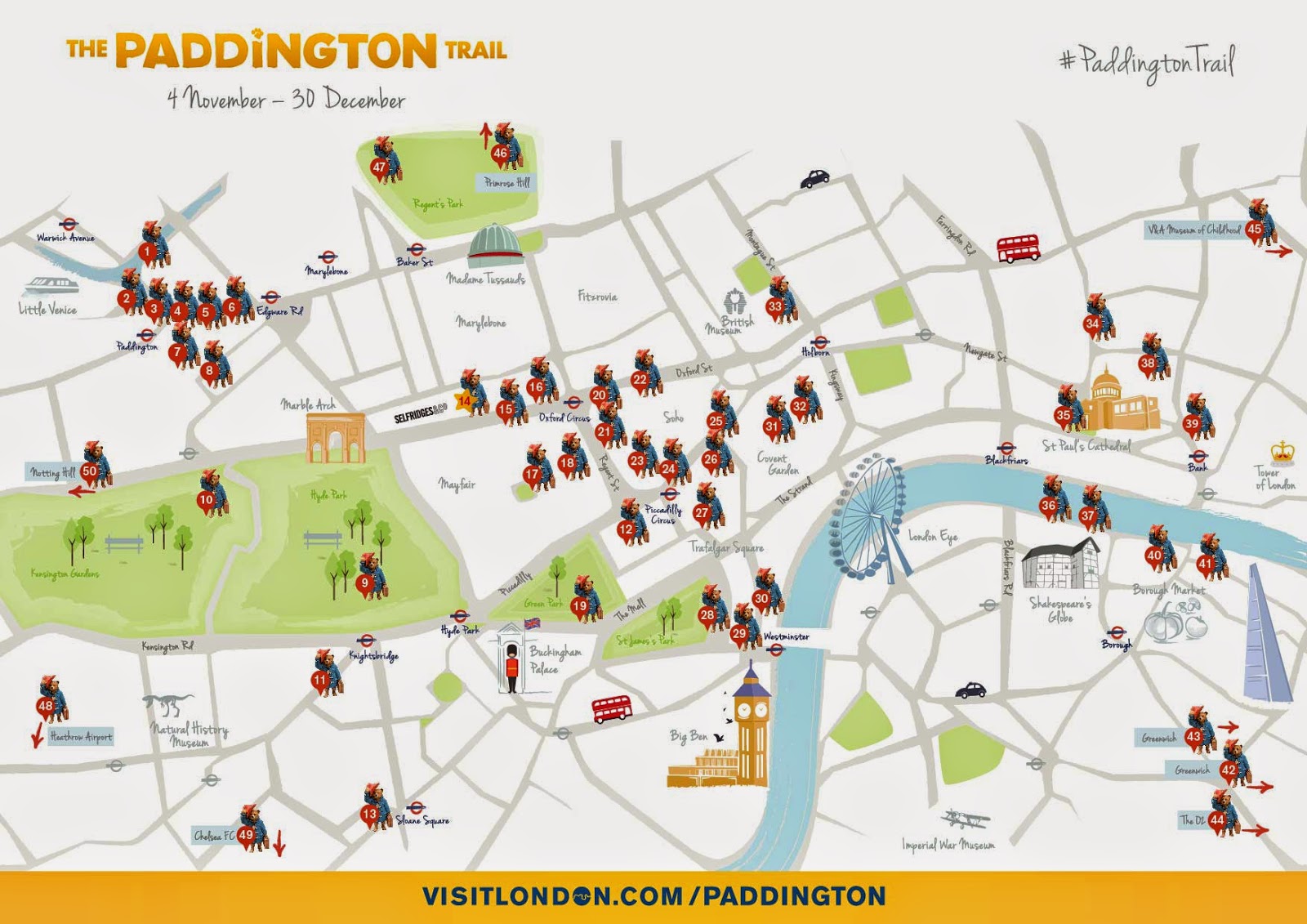 paddington walking tour map