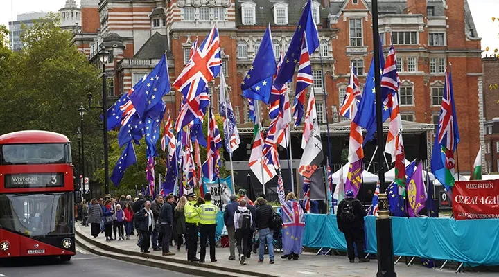 United Kingdom and EU Flag Brexit Impact on tourism