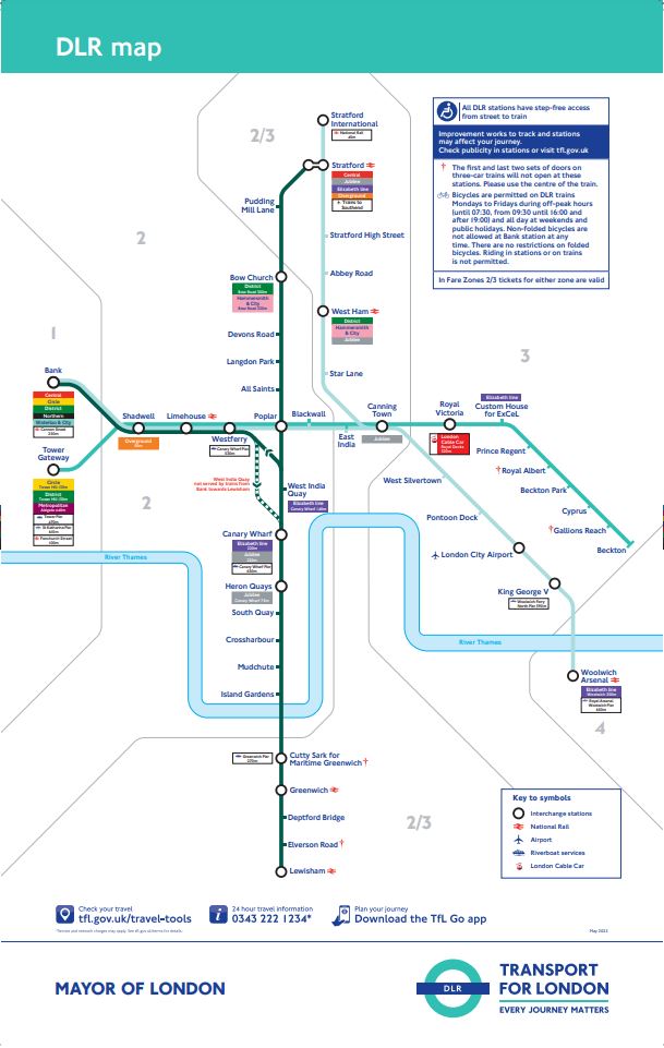 london dlr map 2023