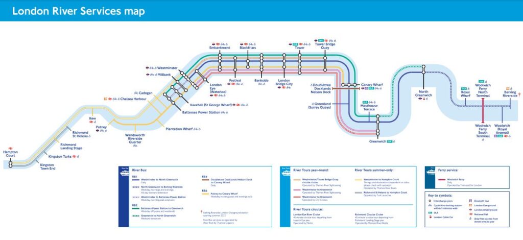 london river services map 2023