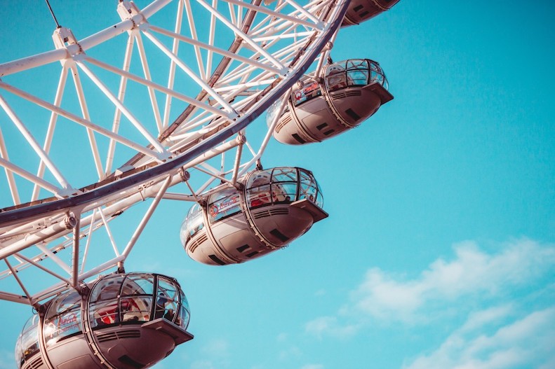 Photo taken from the London Eye Ferris Wheel