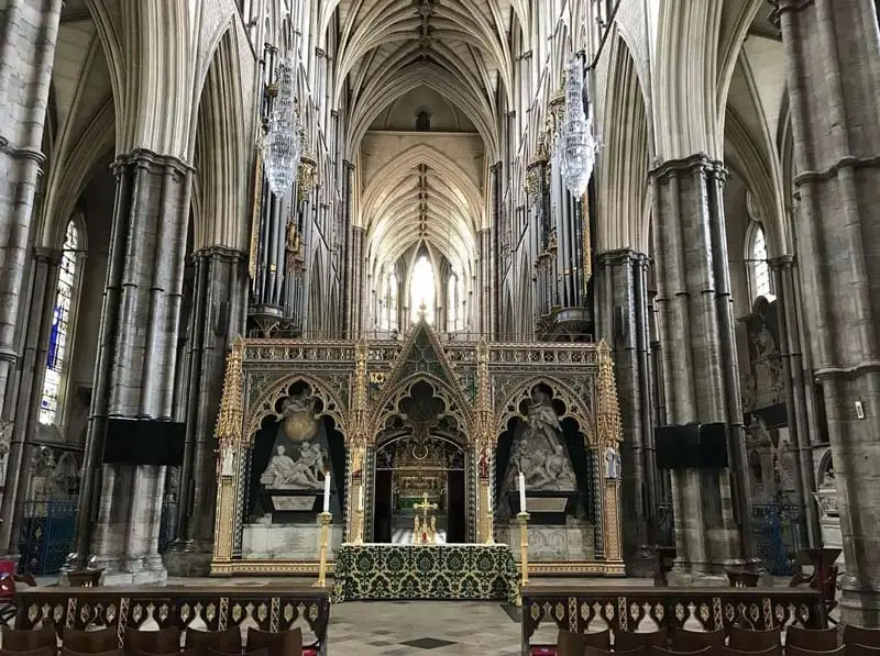 Westminster Abbey is home to beautiful work of arts