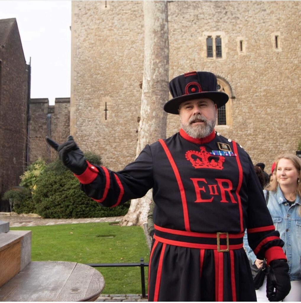 Beefeater sharing tower of londons history