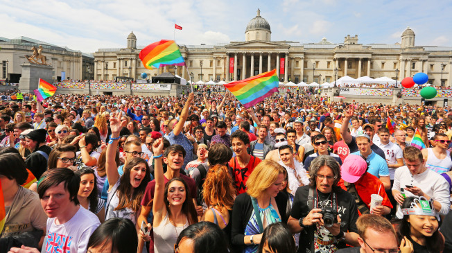 The London Pride Parade 2013|London has a vibrant LGBTQ nightlife|The only gay and lesbian bookstore in the UK.|Enjoy Musicals at the Above The Stag Theatre