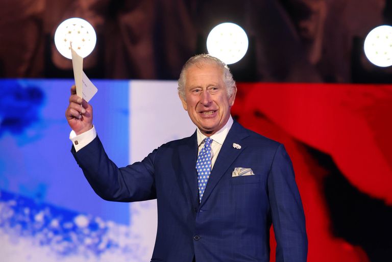 The Prince of Wales delivers a speech during the BBC Platinum Party at the Palace, June 4, 2022