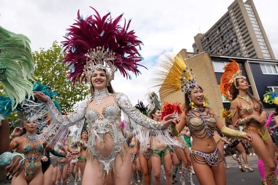Notting hill carnival is known for its bright colors and delicious food