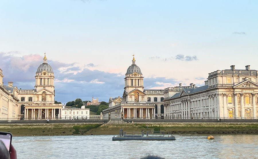 Old Royal Naval College view from dinner Cruise