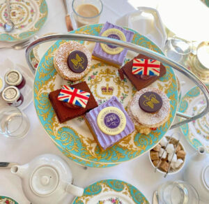 union jack pastry muffins at kensington palace high tea