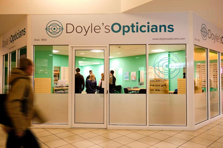 entrance via doyles opticians