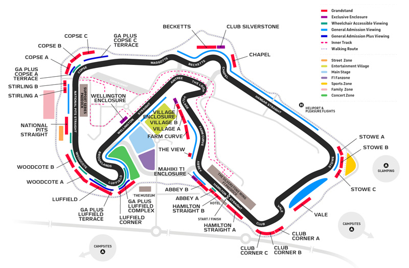 Silverstone formula1 racetrack 2023