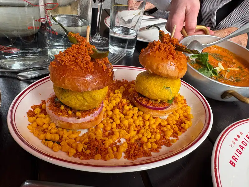 Bombay Vada Pao was simply delicious with perfect spice balance