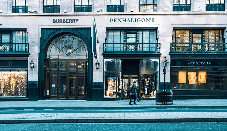 Burberry store at Regents Street, London.